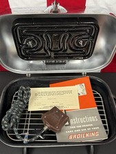 Vintage Broil King 1950s ? chrome kitchen broiler W Cord Paperwork UNTESTED READ picture