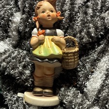 Vintage M.I. Hummel Goebel #98/0 Sister Girl Flower Basket 5.5” W Germany picture