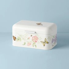 Lenox BUTTERFLY MEADOW Metal Bread Box - N/O picture