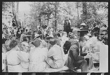 Jackson Kentucky 1940 Memorial Service Family Cemetery FSA Crowd Funeral picture
