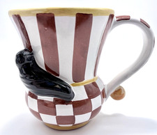 Mackenzie Childs Collectors Series Mug September Edition Blackbird Crow New picture