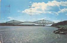 Postcard Canada: Quebec Bridge over St. Lawrence River, Quebec Posted 1953 picture
