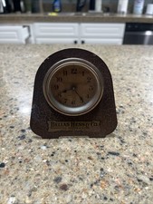 Antique Lux Bellas Hess & Co Advertising Desk Clock Vintage 1910 Working NYC picture