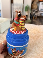 Vtg 1998 Scooby-Doo Trudeau Picnic Soup Canister Thermos Clear Dome Lid Figure picture