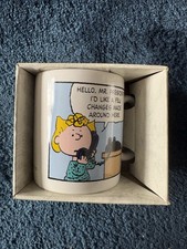 Vintage Willitts Peanuts Coffee Mug Sally “Hello Mr President…” New in Box picture