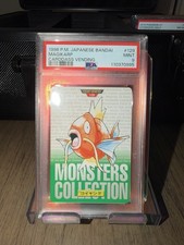 Bandai 1996 Pokémon Carddass Vending Japanese Magikarp #129 PSA 9 picture
