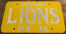 Oreland High School Lions Booster License Plate Pennsylvania Vintage PA  picture
