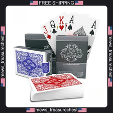 Waterproof Plastic Playing Cards 2 Decks Poker Size Jumbo Index for Casino picture