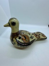 Vintage Tonala Pottery Bird Signed Jorge Wilmot and Salvador Vazquez WV Monogram picture