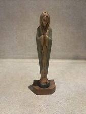 Vintage ANRI Hand Carved Wood Statue Mary Madonna Made In Germany Art 6.5