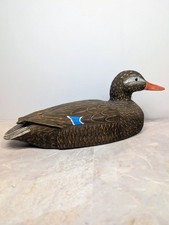 VTG 1989 Hand Carved & Painted Wooden Duck 10.5