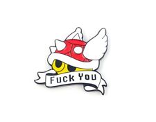 Mario Kart F**k You Red Shell Enamel Pin - Super Mario Party NES Switch Nerd picture