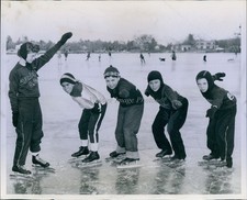 1950S Boston Garden Silver Skates Derby Dotty Hirson 1960S Photo 8x10 picture