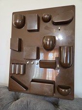 VTG 1970s Uten.Silo 2 Wall Organizer by Dorothee Maurer-Becker BROWN 26.5