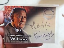 Leslie Phillips 2001 LARA CROFT TOMB RAIDER  AUTOGRAPH CARD AS Wilson #A2 picture