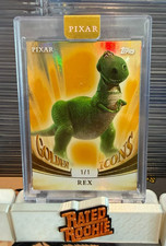 2025 Topps Pixar Gold Rex Toy Story GI-7 Golden Icons Double 1/1 Sealed picture