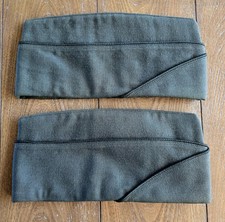 Pair Vintage 1958 US Army Wool Garrison Cap AG-44 Size 7 Waldman Military Lot picture