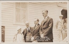 RPPC President Coolidge & Rolf Lium Community Church Hermosa SD 1927 Real Photo picture
