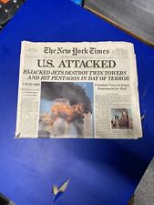 Original New York Times 9/11 Issue Sept 12, 2001 picture