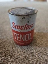 Vintage Sinclair Tenol Motor Oil Collectable FULL Oil In It 1 Quart picture