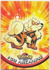 1999 Pokemon Topps Arcanine #59 Blue Logo Card LP picture