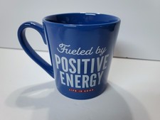 LIFE IS GOOD Everyday Mug Fueled By Positive Energy Blue Coffee Mug Ceramic picture