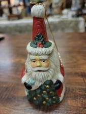 Santa Claus, Nicholas Porcelain Bell Ormament. 5.5
