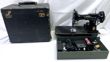 Vintage 1935 Singer Featherweight 221 Sewing Machine w/Accessories - READ DESC picture