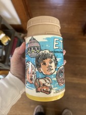 Vintage E.T. The Extra Terrestrial Yellow Aladdin Thermos. NO LID picture