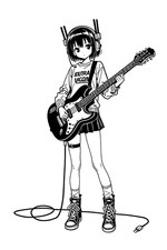 Black White Manga Sticker Amp Cable Coil Manga picture