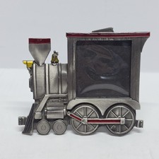 Vintage 1988 Great American Products Pewter Picture Frame Locomotive Train USA picture
