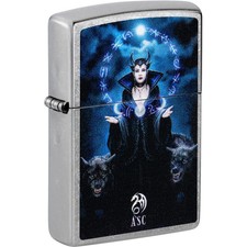 Zippo Anne Stokes Moon Witch Design Street Chrome Color Image 47084 picture