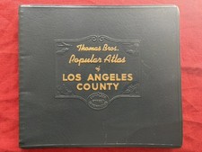 Vintage 1956 Thomas Bros. Popular Atlas of Los Angeles County Street Map Book picture