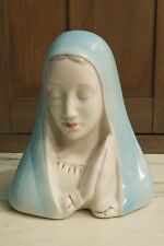 Vintage 1940s Virgin Mary Planter Vase Praying Hands Madonna 8 1/2