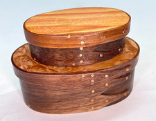 Vintage Suffolk Shaker Shop William M. Richardson Mini Shaker Boxes Oval Vintage picture