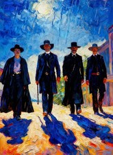 Tombstone Doc Holliday Wyatt Earp Western Movies Art Card Print PZ Signed /30 picture