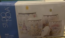 Vintage Studio Nova PARIS Canister Set of 4 New In Box Discontinued Y2K Kitchen picture