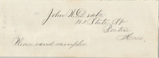Signature John W Drake Signed Boston Massachusetts 1884 Handwritten to SA Thayer picture