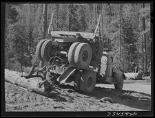 Grant County Oregon Malheur National Forest 1942 Logging Trailer on Truck picture