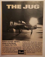 1969 Revell Republic P-47D The Jug Model Airplane Retro Original Print Ad 1960s picture