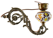 13 x 8.5 Vintage Chandelier Arm Capodimonte Porcelain Ball Ceramic Light Fixture picture