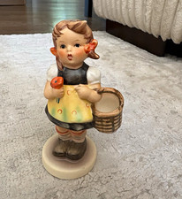 Goebel Hummel Meditation #13 Girl with Basket W Germany Vintage Figurine picture