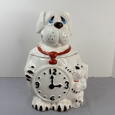 Vintage Begging Dog Time for Cookie Pottery Cookie Jar 1979 Cara picture