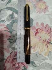 Pelikan Souveran Germany Black & Marble Brown Fountain Pen, EF Point Nib  picture
