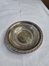 Antique Frank M Whiting 388 Sterling Silver Pierced Candy Nut Bonbon Dish Bowl picture