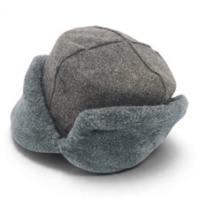 Vintage Soviet Russian Military Hat Ushanka 58cm picture