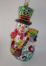 Vintage 2006 Christopher Radko FROSTY FRIENDS Snowman w/ Top Hat 8
