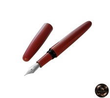 WANCHER DREAM PEN Makoto Ebonite Sand Red Cigar-shaped Fountain Pen EF (Extra picture