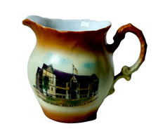 WALKERVILLE - SCHOOL - ONTARIO CANADA Souvenir ANTIQUE CHINA TRINKET CREAMER picture