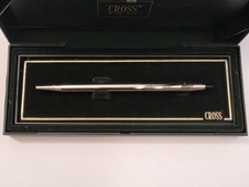 Vintage 1990s Cross Classic Century 3502 Chrome Ballpoint Pen Aerotek Box picture